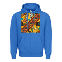 True Royal western cowboy bull skull seamless pattern Zipper Hoodie - BundleAndBundleShop
