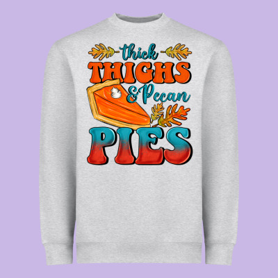 Thick Thighs&pecan Pies Heavyweight Sweatshirt Designed By Fadigitalartstudio