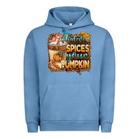 Pigment Pebble Blue whatever spıces your pumpkin Urban Hoodie - BarkalooDesign