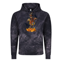 Cloud Black Scarecrow with Pumpkin Vintage Hoodie - texasbilliewilder