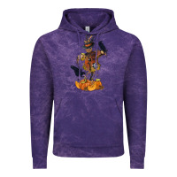 Cloud Purple Scarecrow with Pumpkin Vintage Hoodie - texasbilliewilder