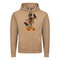 Vintage Coffee Scarecrow with Pumpkin Vintage Hoodie - texasbilliewilder