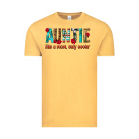 Vintage Mustard Auntie Like a Mom Only Cooler Vintage Tee - texasbilliewilder