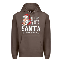 Coffee i'm so good santa came twice christmas pajama funn Premium Hoodie - tuanDangUi