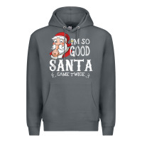 Rock i'm so good santa came twice christmas pajama funn Premium Hoodie - tuanDangUi