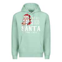 Seafoam i'm so good santa came twice christmas pajama funn Premium Hoodie - tuanDangUi