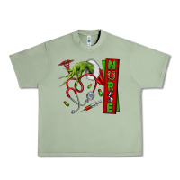 Oil Green Christmas Character Urban Heavy Tee - NancyCooperArtShop
