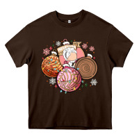 Chocolate Brown christmas pan dulce Heavy Core Tee - MaliasSmallBusiness