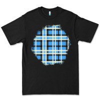 Black Winter Tartan Patch Premium Tee - BundleAndBundleShop