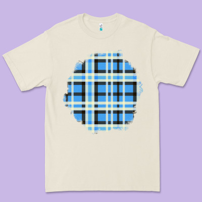 Winter Tartan Patch Premium Tee Designed By Bundleandbundleshop