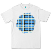 White Winter Tartan Patch Premium Tee - BundleAndBundleShop