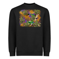 Black mardi gras plaid purple glitter background Heavyweight Sweatshirt - FaDigitalArtStudio