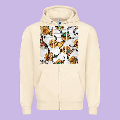 Native American Aztec Seamless Pattern 7 Zipper Hoodie Designed By Bundleandbundleshop