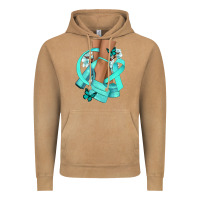 Vintage Camel Ovarian Cancer diva teal ribbon Vintage Hoodie - NancyCooperArtShop