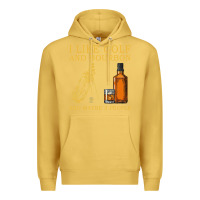 Antique Gold I Like Bourbon and Golf and Maybe 3 People Whiskey Premium Hoodie - tuanDangUi
