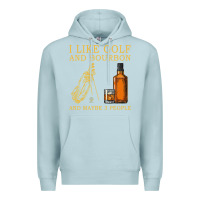 Blue Mist I Like Bourbon and Golf and Maybe 3 People Whiskey Premium Hoodie - tuanDangUi