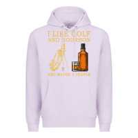 Lilac I Like Bourbon and Golf and Maybe 3 People Whiskey Premium Hoodie - tuanDangUi