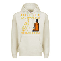 Oatmeal Heather I Like Bourbon and Golf and Maybe 3 People Whiskey Premium Hoodie - tuanDangUi