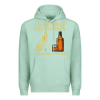 Seafoam I Like Bourbon and Golf and Maybe 3 People Whiskey Premium Hoodie - tuanDangUi