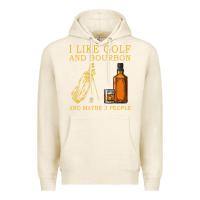 Tofu I Like Bourbon and Golf and Maybe 3 People Whiskey Premium Hoodie - tuanDangUi