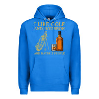 True Royal I Like Bourbon and Golf and Maybe 3 People Whiskey Premium Hoodie - tuanDangUi