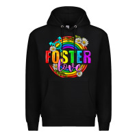 Black Foster Love Pride Lgbtq Premium Hoodie - BundleAndBundleShop