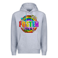 Heather Grey Foster Love Pride Lgbtq Premium Hoodie - BundleAndBundleShop