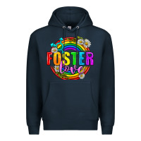Navy Foster Love Pride Lgbtq Premium Hoodie - BundleAndBundleShop