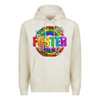 Oatmeal Heather Foster Love Pride Lgbtq Premium Hoodie - BundleAndBundleShop