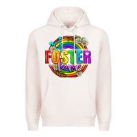 Pale Pink Foster Love Pride Lgbtq Premium Hoodie - BundleAndBundleShop