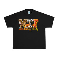Black WTF Wine Turkey Family Urban Heavy Tee - texasbilliewilder