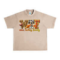French Oak WTF Wine Turkey Family Urban Heavy Tee - texasbilliewilder