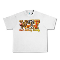 Lunar Rock WTF Wine Turkey Family Urban Heavy Tee - texasbilliewilder