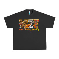 Pigment Black WTF Wine Turkey Family Urban Heavy Tee - texasbilliewilder