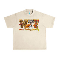 Sandshell WTF Wine Turkey Family Urban Heavy Tee - texasbilliewilder