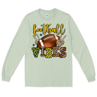 Matcha Football vibes yellow and green team color Long Sleeve Tee - HowdyJamesFarm