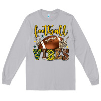 Moon Dust Football vibes yellow and green team color Long Sleeve Tee - HowdyJamesFarm