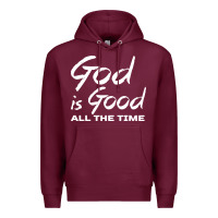 Burgundy God Is Good All The Time Christian Worship Premium Hoodie - tuanDangUi