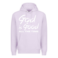 Lilac God Is Good All The Time Christian Worship Premium Hoodie - tuanDangUi