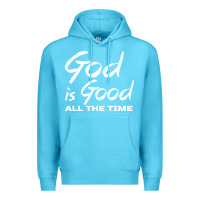 Ocean Blue God Is Good All The Time Christian Worship Premium Hoodie - tuanDangUi