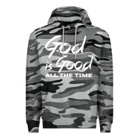Slate Camo God Is Good All The Time Christian Worship Premium Hoodie - tuanDangUi
