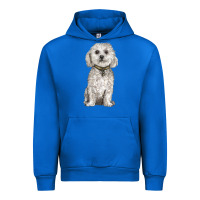 Cobalt bichon frise dog Urban Hoodie - BarkalooDesign