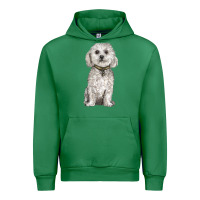 Emerald bichon frise dog Urban Hoodie - BarkalooDesign