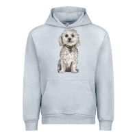 Heather Grey bichon frise dog Urban Hoodie - BarkalooDesign