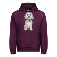 Mauve Wine bichon frise dog Urban Hoodie - BarkalooDesign