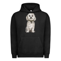 Pigment Black bichon frise dog Urban Hoodie - BarkalooDesign