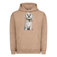 Pigment Burro bichon frise dog Urban Hoodie - BarkalooDesign