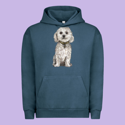 Bichon Frise Dog Urban Hoodie Designed By Barkaloodesign