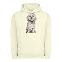 Pigment Pistachio bichon frise dog Urban Hoodie - BarkalooDesign
