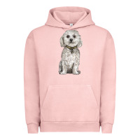 Pigment Salmon bichon frise dog Urban Hoodie - BarkalooDesign